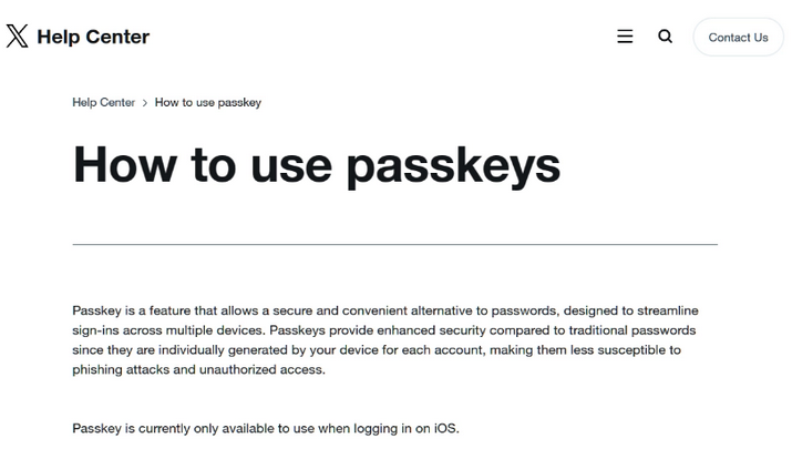 尉氏苹果维修店铺分享iOS用户如何通过通行密钥(Passkey)登录 