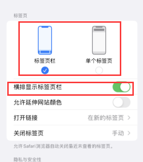 尉氏iPhone授权维修分享Safari浏览器如何切换标签栏位置 